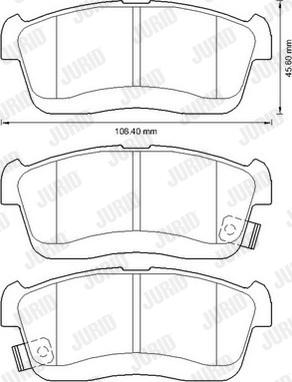 Jurid 572617J - Brake Pad Set, disc brake autospares.lv