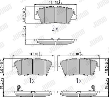 Jurid 572639J - Brake Pad Set, disc brake autospares.lv