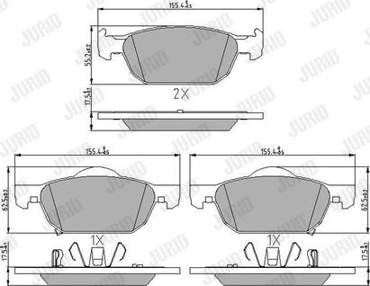 Jurid 572624J - Brake Pad Set, disc brake autospares.lv