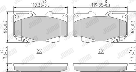 Jurid 572625J - Brake Pad Set, disc brake autospares.lv