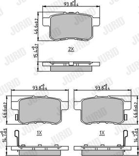 Jurid 572626J - Brake Pad Set, disc brake autospares.lv