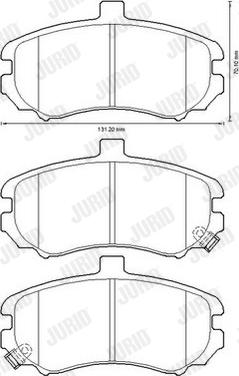 Jurid 572622J - Brake Pad Set, disc brake autospares.lv