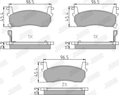 Jurid 572189J - Brake Pad Set, disc brake autospares.lv