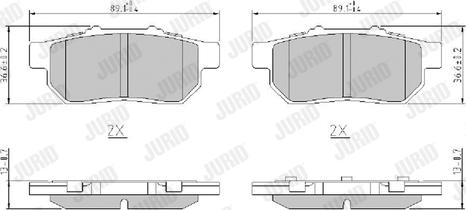 Jurid 572134J - Brake Pad Set, disc brake autospares.lv