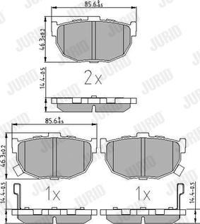 Jurid 572127J - Brake Pad Set, disc brake autospares.lv