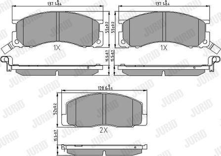 Jurid 572342J - Brake Pad Set, disc brake autospares.lv