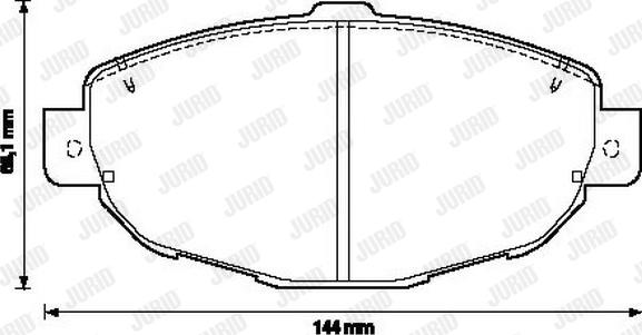 Jurid 572364J - Brake Pad Set, disc brake autospares.lv