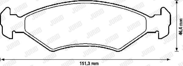 Jurid 572388J - Brake Pad Set, disc brake autospares.lv