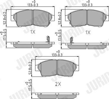 Jurid 572333J - Brake Pad Set, disc brake autospares.lv