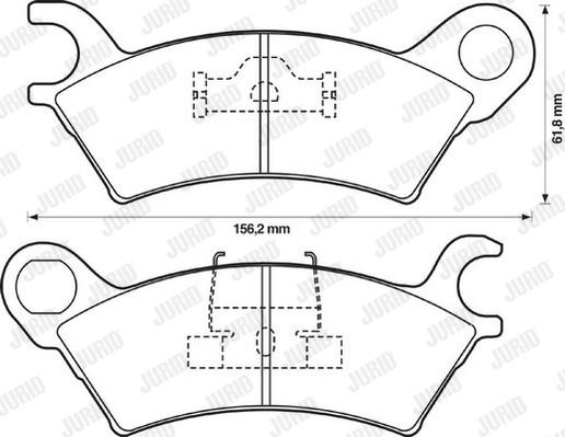 Jurid 572372J - Brake Pad Set, disc brake autospares.lv