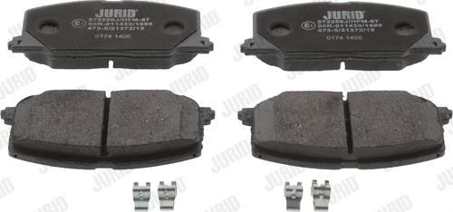 Jurid 572256J - Brake Pad Set, disc brake autospares.lv