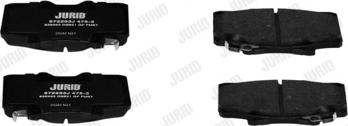 Jurid 572253J - Brake Pad Set, disc brake autospares.lv