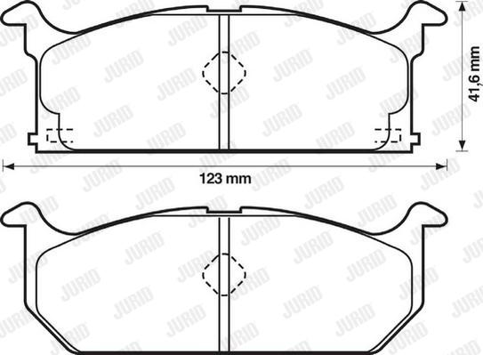 Jurid 572261J - Brake Pad Set, disc brake autospares.lv