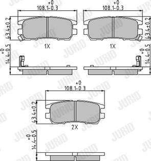 Jurid 572200J - Brake Pad Set, disc brake autospares.lv