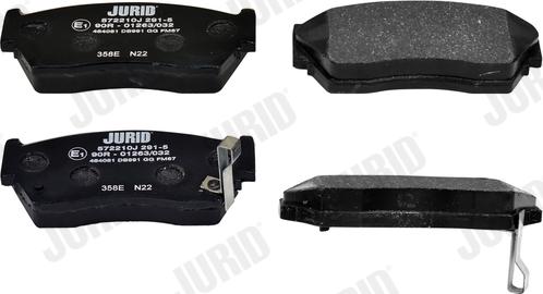 Jurid 572210J - Brake Pad Set, disc brake autospares.lv