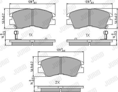 Jurid 572281J - Brake Pad Set, disc brake autospares.lv