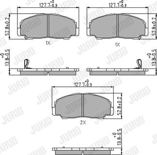 Jurid 572278J - Brake Pad Set, disc brake autospares.lv