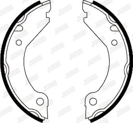 Jurid 361156J - Brake Shoe Set, parking brake autospares.lv