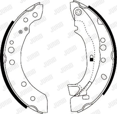 Jurid 362409J - Brake Shoe Set autospares.lv