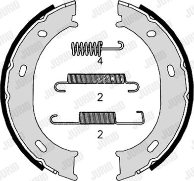 Jurid 362609J - Brake Shoe Set, parking brake autospares.lv