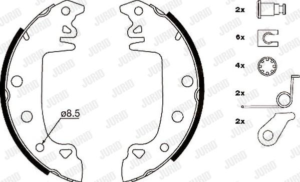 Jurid 362303J - Brake Shoe Set autospares.lv