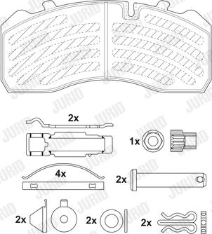 Jurid 2909305390 - Brake Pad Set, disc brake autospares.lv