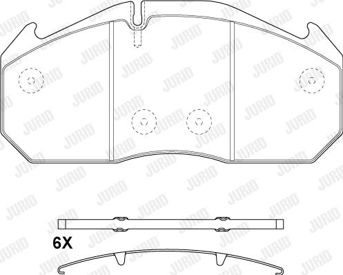 Jurid 2905305390 - Brake Pad Set, disc brake autospares.lv