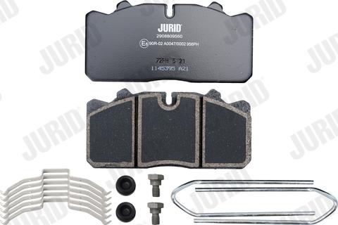 Jurid 2908809560 - Brake Pad Set, disc brake autospares.lv