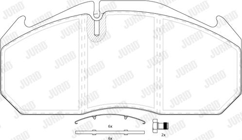 Jurid 2903005390 - Brake Pad Set, disc brake autospares.lv
