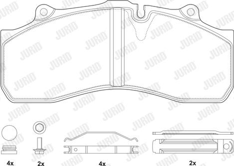 Jurid 2914305390 - Brake Pad Set, disc brake autospares.lv