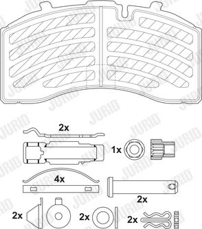 Jurid 2915805390 - Brake Pad Set, disc brake autospares.lv