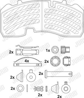 Jurid 2916505390 - Brake Pad Set, disc brake autospares.lv