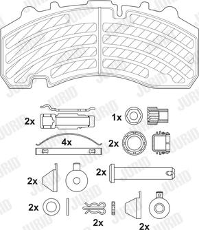 Jurid 2916705390 - Brake Pad Set, disc brake autospares.lv