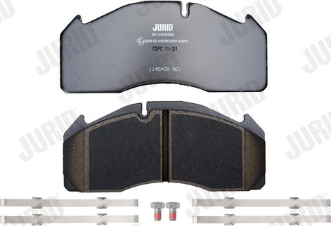 Jurid 2912509560 - Brake Pad Set, disc brake autospares.lv