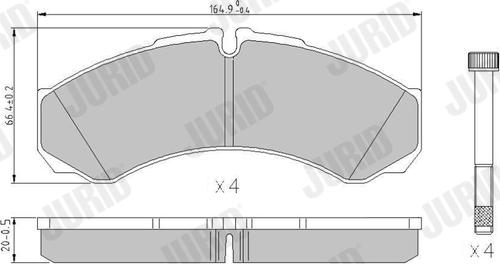 Jurid 2912109561 - Brake Pad Set, disc brake autospares.lv