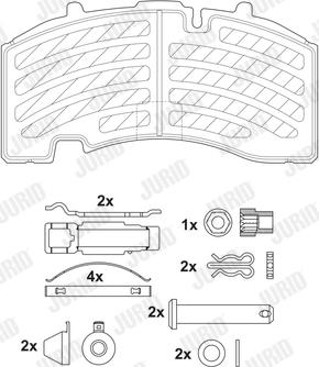 Jurid 2917105390 - Brake Pad Set, disc brake autospares.lv