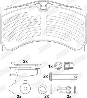 Jurid 2924405390 - Brake Pad Set, disc brake autospares.lv