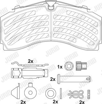 Jurid 2924605390 - Brake Pad Set, disc brake autospares.lv