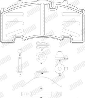 Jurid 2926405390 - Brake Pad Set, disc brake autospares.lv