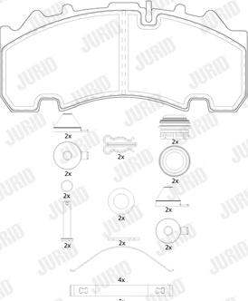 Jurid 2926305390 - Brake Pad Set, disc brake autospares.lv