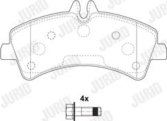 Jurid 2921709560 - Brake Pad Set, disc brake autospares.lv