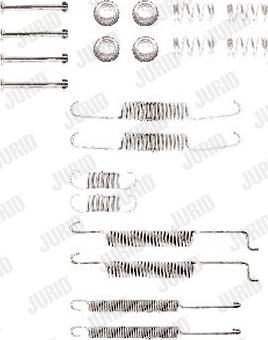 Jurid 771051J - Accessory Kit, brake shoes autospares.lv