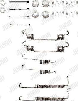 Jurid 771175J - Accessory Kit, brake shoes autospares.lv