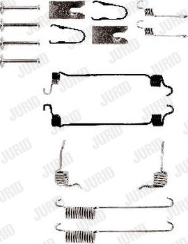 Jurid 771286J - Accessory Kit, brake shoes autospares.lv