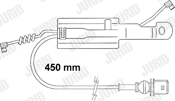 Jurid FAI166 - Warning Contact, brake pad wear autospares.lv