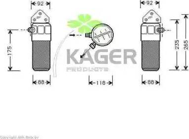 Kager 94-5016 - Dryer, air conditioning autospares.lv