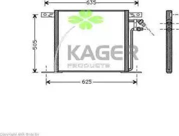 Kager 945201 - Condenser, air conditioning autospares.lv