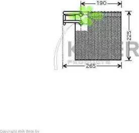 Kager 94-5705 - Evaporator, air conditioning autospares.lv