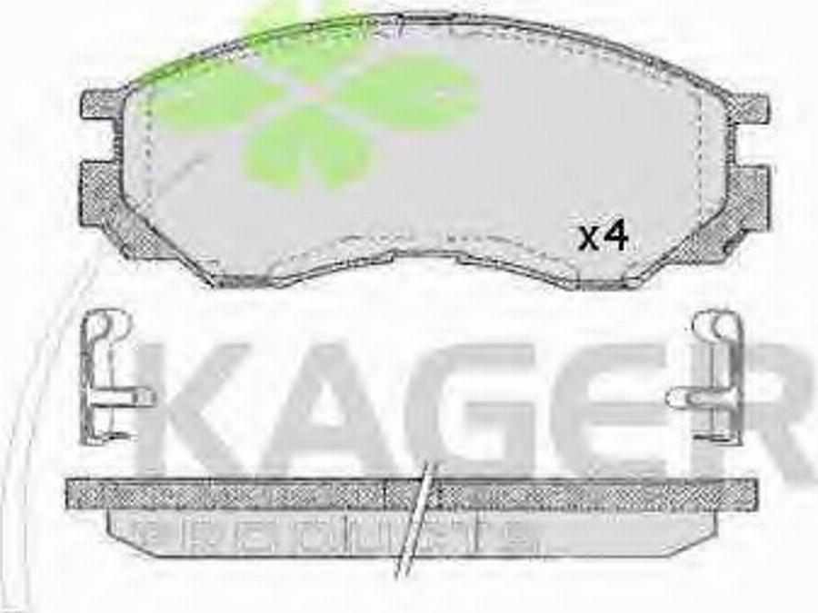 Kager 35-0494 - Brake Pad Set, disc brake autospares.lv