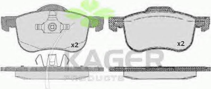 Kager 35-0462 - Brake Pad Set, disc brake autospares.lv